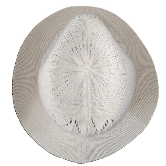 Studio36 Fedora style Hat Open Weave Dented crown Front pinch Flat brim - Picture 6 of 16